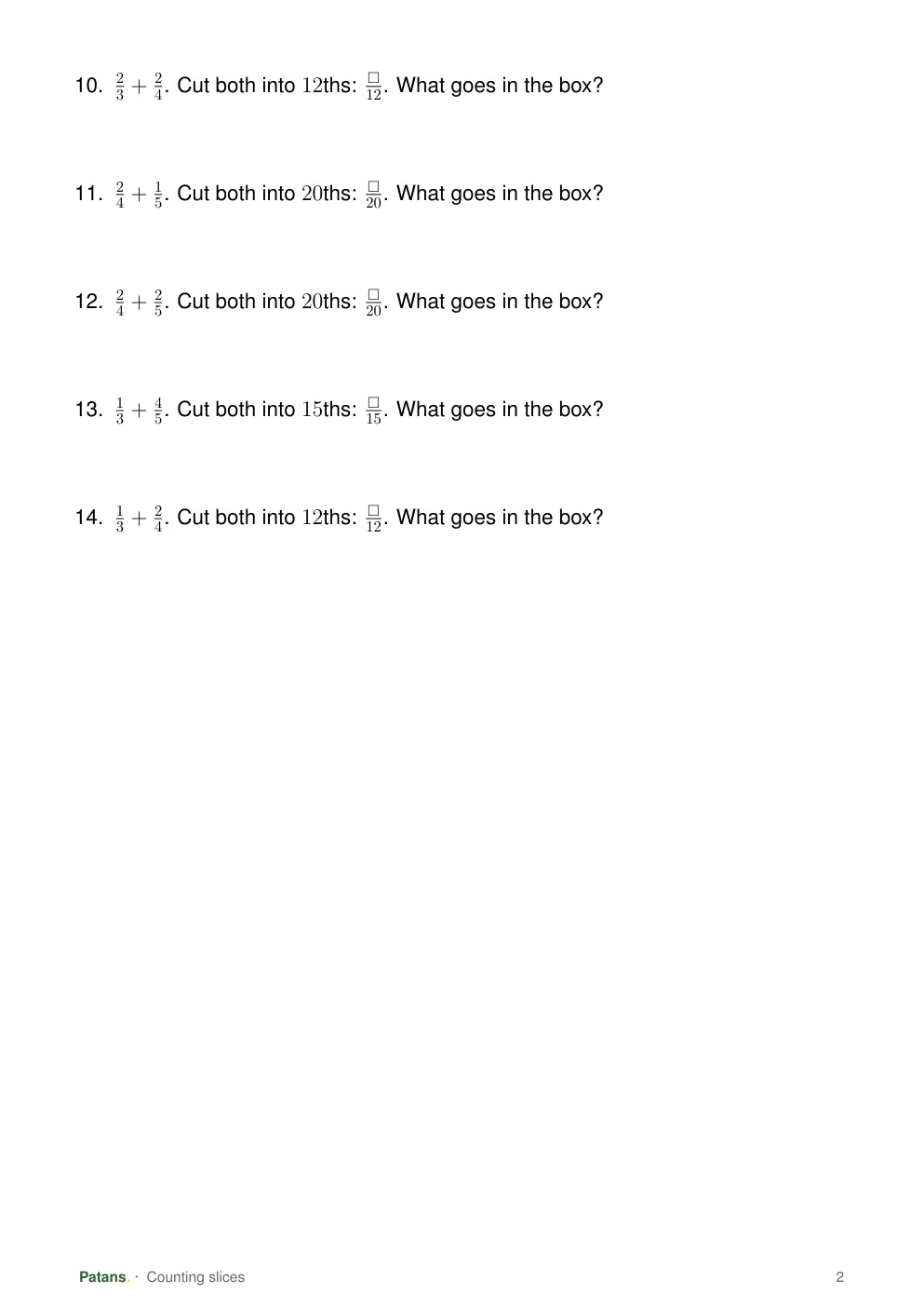 Counting slices, page 2