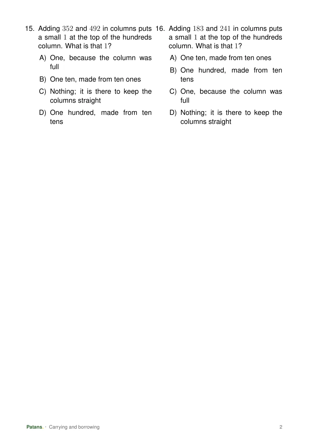 Carrying and borrowing, page 2