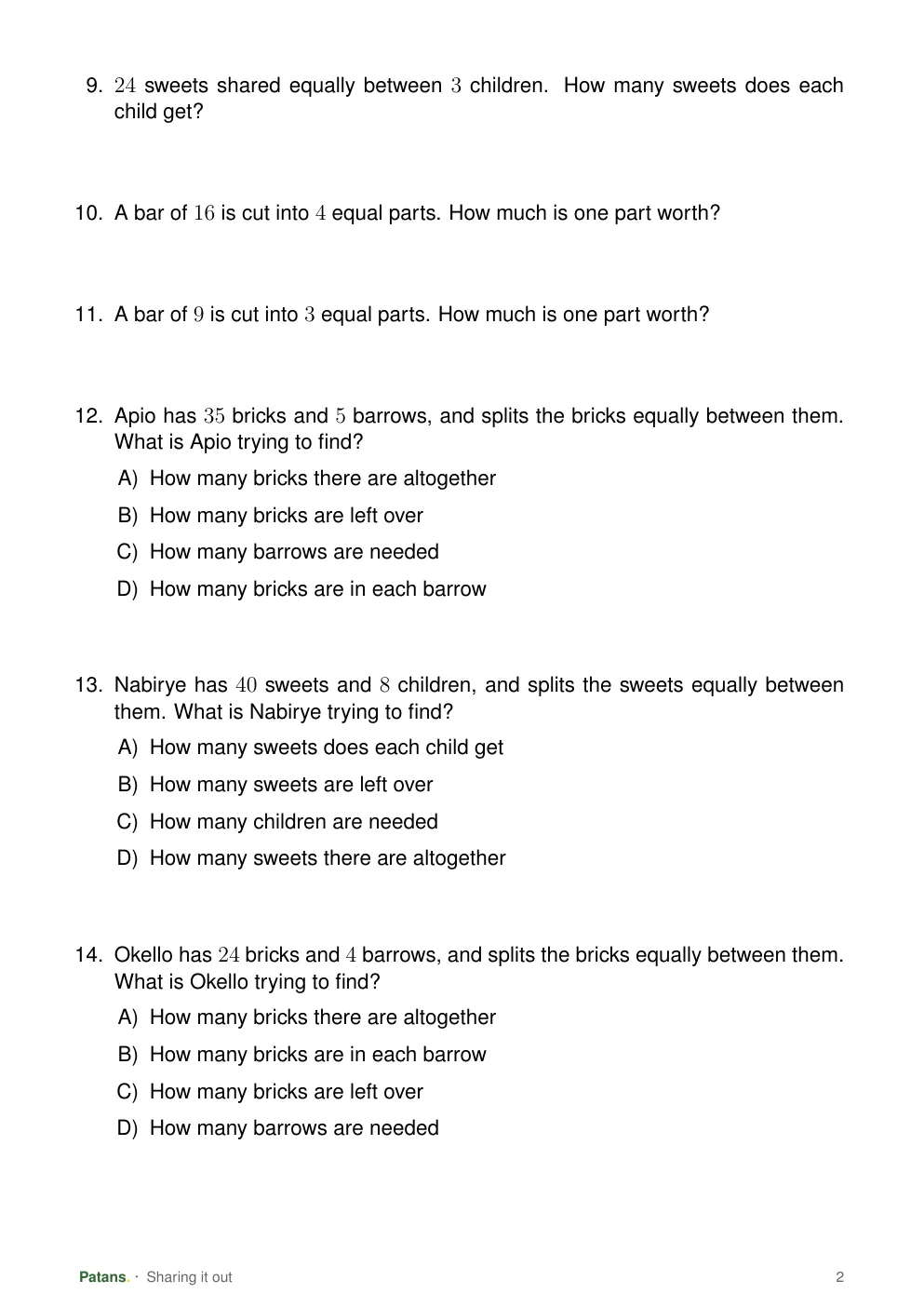 How many each, page 2