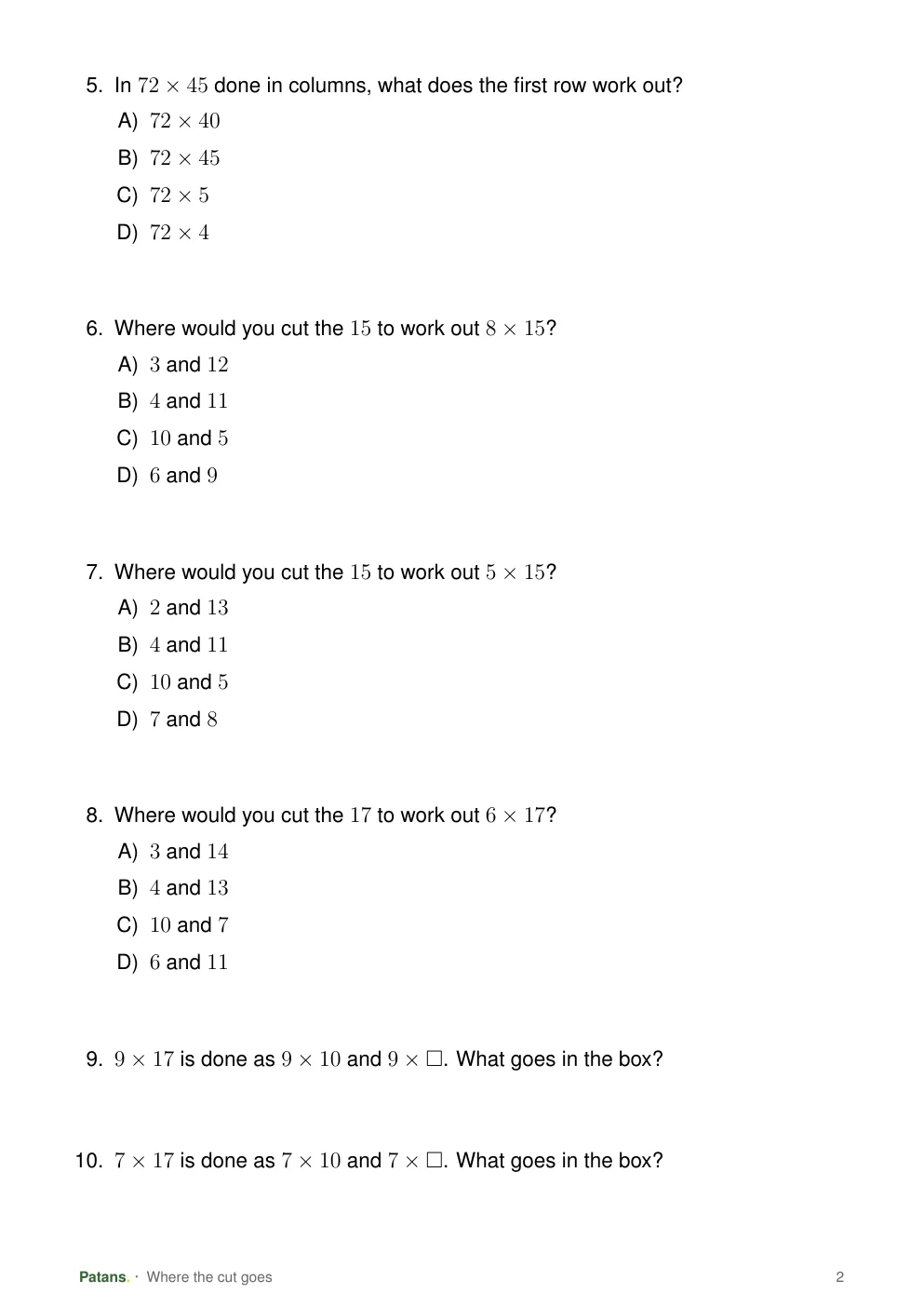 Cut it where it is easy, page 2