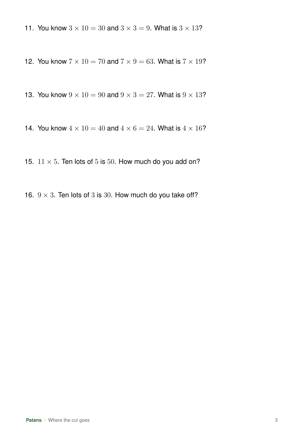 Cut it where it is easy, page 3