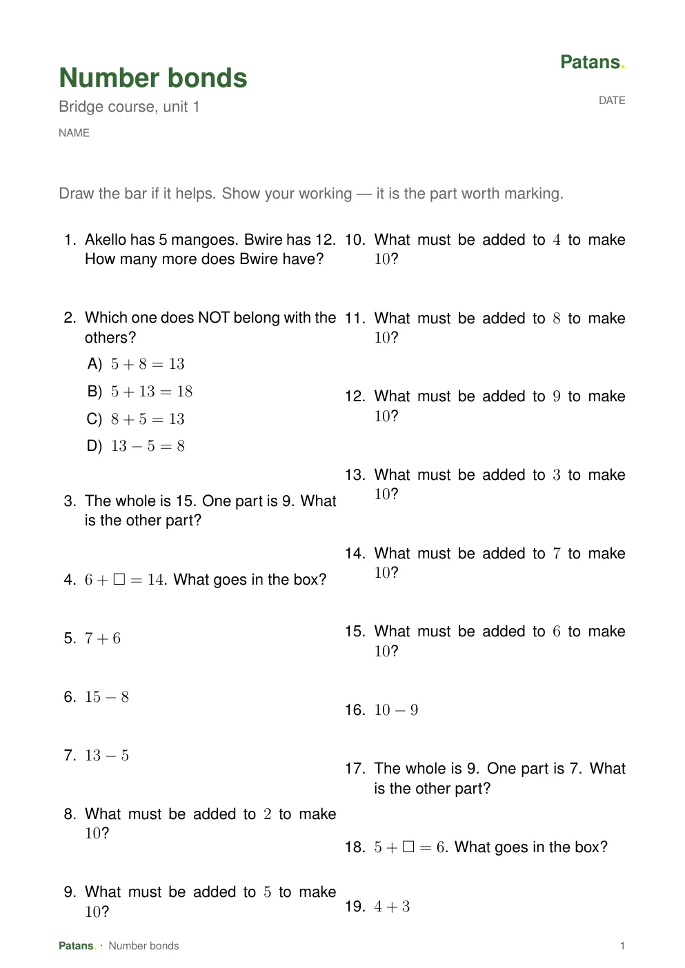 Twenty-four on paper, page 1